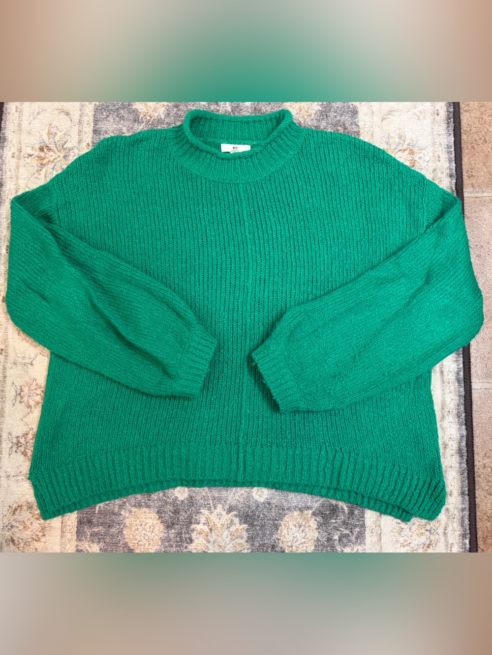 Kelly Green Roll Neck Sweater